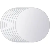 vidaXL Ensemble de 8 carreaux de miroir Rond en verre