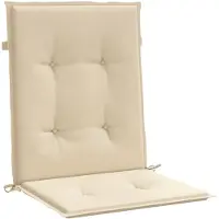 vidaXL Coussin pour chaise de jardin à dossier bas 6 pcs. Beige 100x50x3 cm