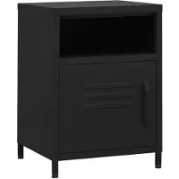 vidaXL Tables de chevet 2 pcs Noir 35x35x51 cm Acier