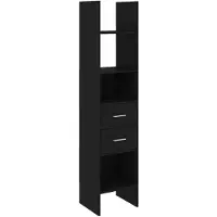 vidaXL Bibliothèque Noir 40x35x180 cm Bois d’ingénierie