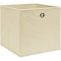 vidaXL Boîtes de rangement 4 pcs. Non tissé 28x28x28 cm Crème