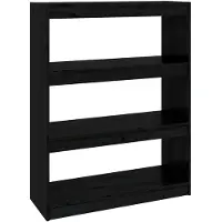 vidaXL Bibliothèque/Séparateur de pièce Noir 80x30x103,5 cm Pin massif