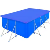 vidaXL Couvertures de piscine 2 pcs. PE Rectangulaire 90 g/m² 540x270 cm