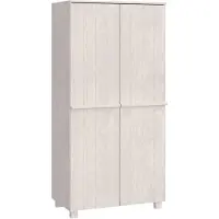 vidaXL Armoire HAMAR blanc 89x50x180 cm pin massif