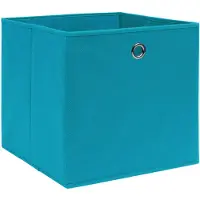 vidaXL Boîtes de rangement 10 pcs. Non tissé 28x28x28 cm bleu bébé