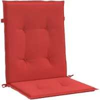 vidaXL Coussins de chaise de jardin à dossier bas lot de 6 rouge