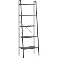 vidaXL Étagère sur pied 5 niveaux Noir 56x35x174 cm