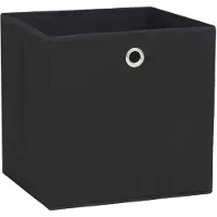 vidaXL Boîtes de rangement 10 pcs. Non tissé 28x28x28 cm Noir