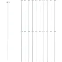 vidaXL Piquets pour plantes de jardin 20 pcs vert foncé 91 cm acier