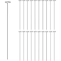 vidaXL Piquets pour plantes de jardin 20 pcs vert foncé 61 cm acier
