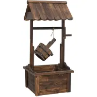 vidaXL Fontaine à souhaits avec pompe 57x50x112 cm Sapin massif