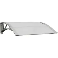 vidaXL Auvent de porte Gris et transparent 80x75 cm Polycarbonate