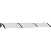 vidaXL Auvent de porte noir et transparent 300x75 cm Polycarbonate