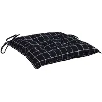 vidaXL Coussins de chaise 6 pcs carreaux noir 50x50x7 cm tissu oxford