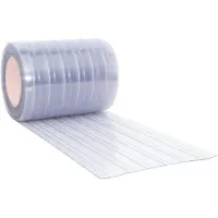 vidaXL Rideau de porte transparent 300 mmx2,6 mm 25 m PVC