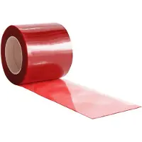 vidaXL Rideau de porte rouge 200 mmx1,6 mm 50 m PVC