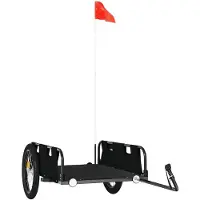 vidaXL Remorque pour vélo Noir Tissu Oxford et fer