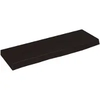 vidaXL Étagère murale marron foncé 60x20x4 cm bois chêne massif traité