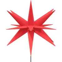 vidaXL Étoiles de Noël LED 3 pièces avec piquet de terre Pliable Rouge 35 cm