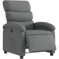 vidaXL Fauteuil relax électrique gris foncé Tissu