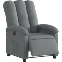 vidaXL Fauteuil relax électrique gris foncé Tissu