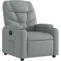 vidaXL Fauteuil relax électrique gris clair Tissu