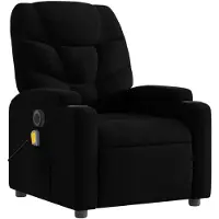 vidaXL Fauteuil de massage électrique noir tissu