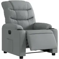 vidaXL Fauteuil relax électrique gris clair Tissu