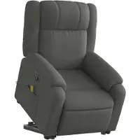 vidaXL Fauteuil de massage avec releveur Tissu gris foncé