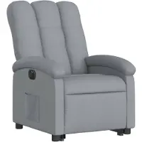 vidaXL Fauteuil relax avec releveur électrique Gris clair Tissu