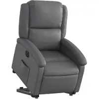 vidaXL Fauteuil relax releveur électrique gris similicuir