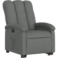 vidaXL Fauteuil relax avec releveur électrique Tissu gris foncé