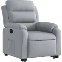 vidaXL Fauteuil relax releveur gris clair Tissu