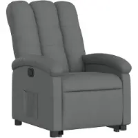 vidaXL Fauteuil relax releveur gris foncé Tissu