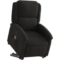 vidaXL Fauteuil de massage avec releveur Noir Tissu
