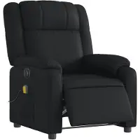 vidaXL Fauteuil de massage électrique noir similicuir