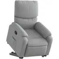 vidaXL Fauteuil relax releveur gris clair Tissu