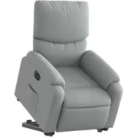 vidaXL Fauteuil relax avec releveur électrique Gris clair Tissu