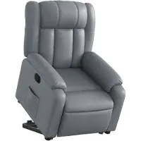 vidaXL Fauteuil relax avec releveur Gris Similicuir