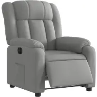 vidaXL Fauteuil relax électrique gris clair Tissu