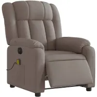 vidaXL Fauteuil de massage électrique Taupe Tissu