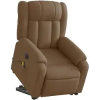 vidaXL Fauteuil de massage électrique avec releveur Marron Tissu