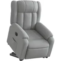 vidaXL Fauteuil relax avec releveur électrique Gris clair Tissu