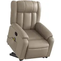 vidaXL Fauteuil de massage avec releveur Cappuccino-Brun Similicuir