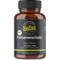 Good Organics GmbH Biotiva : cosses de psyllium, 150 gélules issues de l'agriculture biologique