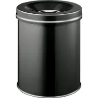 Durable Corbeille à papier SAFE auto-extinguible, 15 litres, Ø 260 x H 357 mm, noir