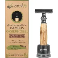 Pandoo Bamboo Safety Razor rasoir + tête de rechange 10 ks Thick Handle 1 pcs