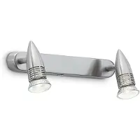 Ideal Lux Alfa - Projecteur Mural Réglable Intérieur À 2 Ampoules, Nickel, Gu10