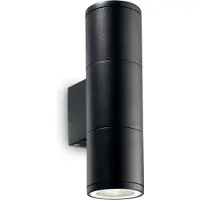 Ideal Lux Applique murale noire GUN 2 ampoules en aluminium