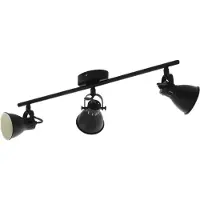 Eglo LED Applique et plafonnier Seras 2 noir orientable IP20 3 x 3,3W GU10 240lm blanc chaud 3000K